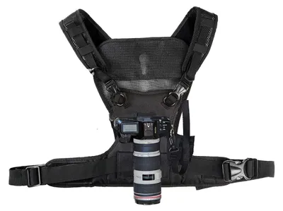 Produktbild von Kamerahalter Brustgurt Brusttragegurt - Für 1 Kamera - Schwarz - Für Canon, Nikon, Sony und Olympus