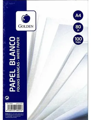 Imagen del producto de Paquete dorado con 100 hojas A4, transparentes, para niños, talla única