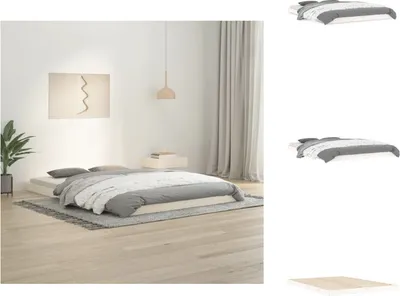 Produktbild von vidaXL Massivholzbett Weiß 140x200 cm Kiefer - Betten & Bettgestelle