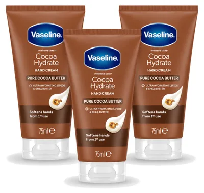 Produktbild von 3 x Vaseline Intensive Care Cocoa Hydrate Handcreme - 75 ml - Vorteilspackung - 3 Stücke