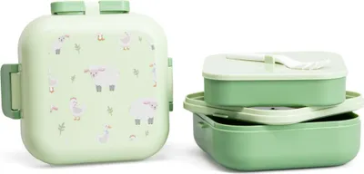 Zdjęcie produktu dla HOMLA Lunchbox B2 PECORA zielony w owieczki 1150 ml