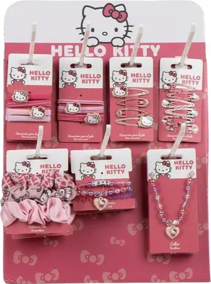 Produktbild von Hello Kitty Haarschmuck-Set für Mädchen, 72-teilig, Pink