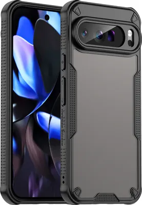 Productafbeelding van Beschermhoes voor Google Pixel 9 XL - Achterkant van Phonesta, schokbestendige, semi-transparante hoes - Zwart