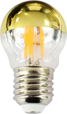 Zdjęcie produktu dla Żarówka LED filamentowa 4W G45 E27 2700K półzłota