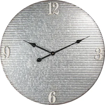 Produktbild von Clayre & Eef Wanduhr Ø 60 cm Grau Metall