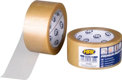 Produktbild von HPX - Verpackungsband Premium - Transparent - 50mm x 66m -  EU -