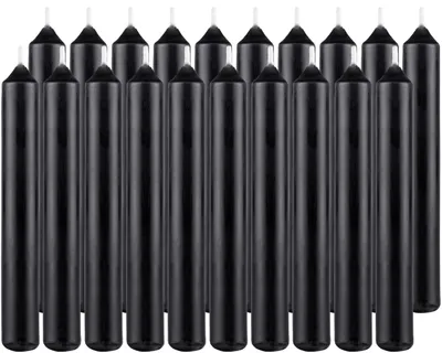 Produktbild von BRUBAKER Geburtstagskerzen 9,5 cm - kleine Spitzkerzen für Geburtstag - Dekokerzen Partydekoration - Stabkerzen Leuchterkerzen, Schwarz, 100 Kerzen