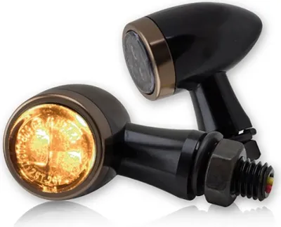 Immagine prodotto di Set di indicatori SMD universali per moto Jack anello nero rame alluminio colorato M8 Omologato