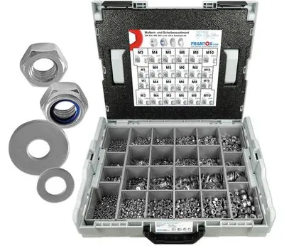 Produktbild von Frantos L-BOXX Sortiment Muttern und Scheiben Edelstahl A4 5420-tlg