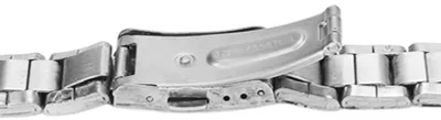 Image de Bracelet en métal, boucle déployante à fermeture rapide, double bouton, bracelet de montre en acier inoxydable pour hommes et femmes, argenté, 12 mm