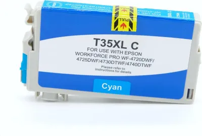 Produktbild von cyan Tinte/Tintenpatrone 4.2-C13T35924010-BULK kompatibel mit Epson C13T35924010 [ T3592 ]  Seiten: 1.900