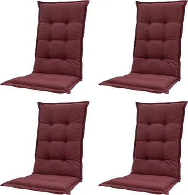 Produktbild von Madison - Gartenstuhlauflage High Back Panama bordeaux - ca. 123x50 cm - 4er-Set