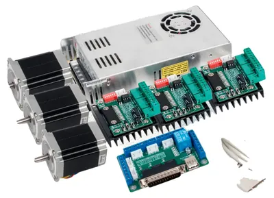 Produktbild von Schrittmotor-Kit, Hohes Drehmoment, Umfassendes Steuerungssystem, 3-Achsen-Kit
