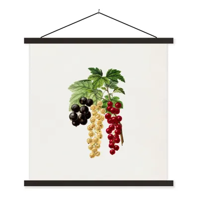 Produktbild von MuchoWow® Textilposter Beeren - Lebensmittel - Pflanze 120x120 cm mit schwarzem Rahmen - Aufhängungsset