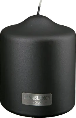 Produktbild von GILDE Stumpenkerze,schwarz,metallic