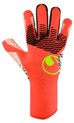 Zdjęcie produktu dla Rękawice bramkarskie Uhlsport Fangmaschine Ultragrip Zne Rc, czerwone i pomarańczowe, rozmiar 8