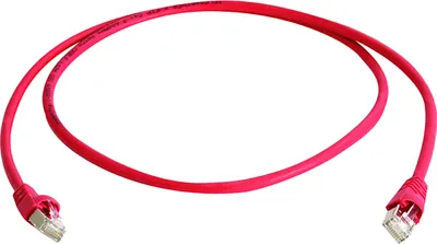 Produktbild von TELEGÄRTNER Patchkabel S/FTP Cat.6A 10/100/1000BT, crossover, rot, 2 m