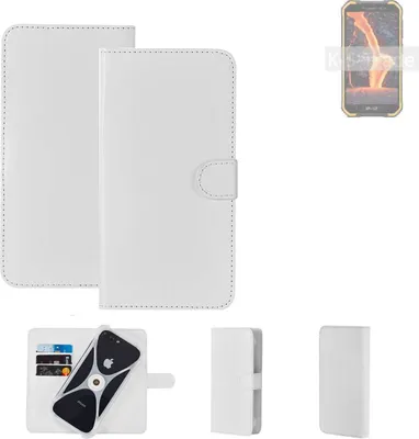 Produktbild von K-S-Trade Handy Hülle Schutz Hülle kompatibel mit Ulefone Armor X6 Pro Cover Case Bookstyle Bumper weiß 1x