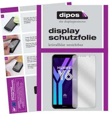 Produktbild von 2x Schutzfolie für Huawei Y6 (2018) klar Displayschutzfolie Folie Display Schutz