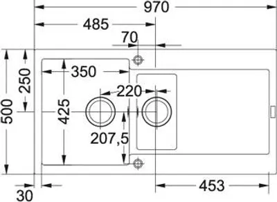 Produktbild von Franke MRG 651, 97 cm, 20 cm, 50 cm