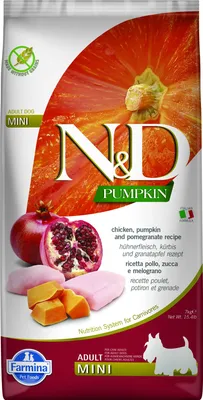 Obrázok produktu pre Farmina N&D Dog Pumpkin Adult Mini Chicken & pomegranate 7 kg