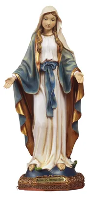 Madonna Immaculata Standfigur, 31 cm, Kunstharz, glänzend