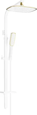 Produktbild von Mexen Q49 Duschsäule, Weiß/Gold - 798494995-25