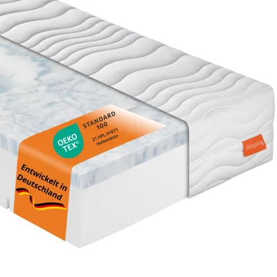 Produktbild von ergonomische 7-Zonen Kaltschaummatratze mit Viscogelauflage, 90 x 200 cm, 25 cm Höhe, H3/H4, sleepling Innovation 400
