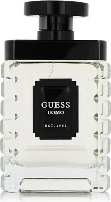 Obrázek produktu pro GUESS Uomo 100ml, Pánské, 100 ml, Kardamom, Grep, Levandule, Pelargónie, Šafrán, Šalvěj lékařská, Jantar, Benzoin, Dřevo, Sprej