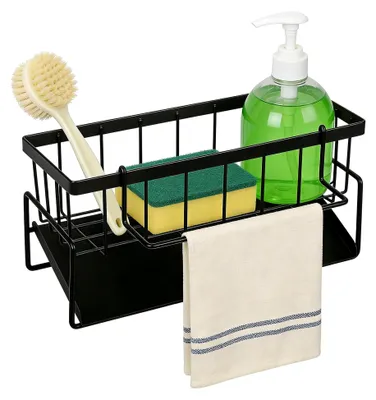Produktbild von Küchenorganizer für das Spülbecken mit Abtropfschale (schwarz)