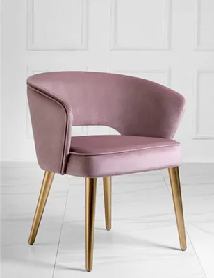Obrázek produktu pro Luxus Esszimmerstuhl Stuhl Sessel Sitzer 1 Sitz Clubsessel Stoff Esszimmer Rosa