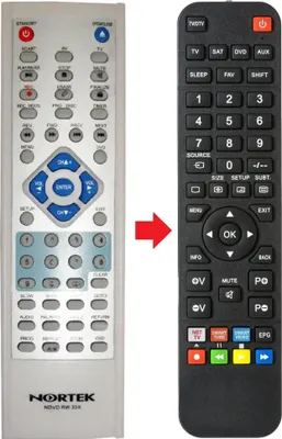 Produktbild von Fernbedienung geeignet für NORTEK NDVD-RW35X