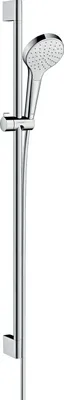 Produktbild von hansgrohe Croma Select S 1jet Brausenset Unica"Crometta 900mm weiß/chrom, 1 Stk.