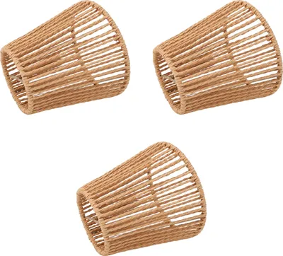 Image de 3pcs Small Lamp Shades Replacement Woven Lampshade for Floor Lamps Pendant Light Chandelier