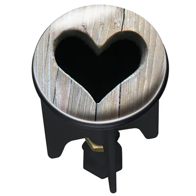 Produktbild von WENKO Wasch Becken Stöpsel Pluggy HEART Abfluss Ø3.9 Herz Motiv