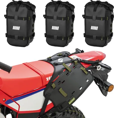 Immagine prodotto di SCHNORR BagHub + borse laterali set di 3 borse morbide per moto da 36 L - compatibili con Honda CRF 300 L