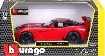 Image de Bburago 1:24 Dodge Viper SRT10 ACR rouge et noir 18-22114