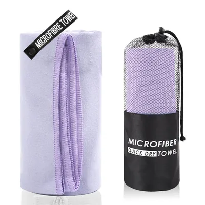 Produktbild von Mikrofaser Sporthandtuch 40x80 cm Schnell trocknend Hellviolett