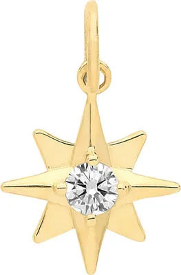 Produktbild von Edler 9 Karat (375) Gold Damen - Anhänger mit Zirkonia - 19mm*13mm; TRS28209
