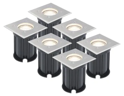 Image de HOFTRONIC - Spot au sol extérieur carré 4W 345lm 4000K inox IP65