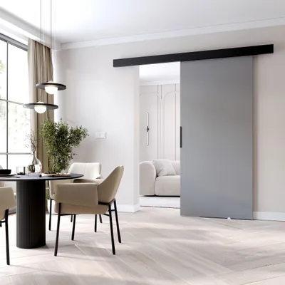 Obrázek produktu pro Posuvné dveře do interiéru BARRET 11 - 86 cm, šedé / černé