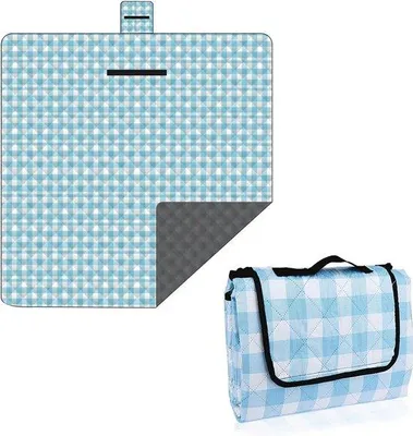 Produktbild von Famanu Picknickdecke XXL - Wasserfest, 200 x 200 cm, Blau