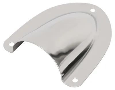 Obrázek produktu pro Kryt ventilace z nerezové oceli 316 s leštěným povrchem, ve tvaru mušle, pro jachty, motorové čluny a plachetnice, rozměry 12 x 10 x 3,5 cm