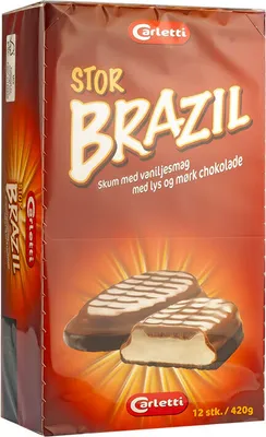Produktbild von Carletti Brazil Marshmallow-Schokolade 12 Stk. 420g