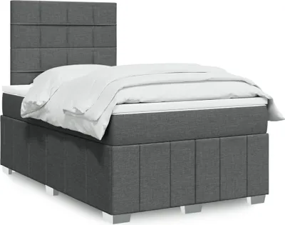Produktbild von Möbel Boxspringbett mit Matratze Dunkelgrau 120x200 cm Stoff - Klassische Bettrahmen 3291636
