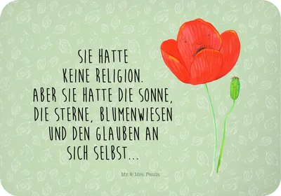 Produktbild von Mr. & Mrs. Panda Kühlschrankmagnet Blume Mohnblume - Blattgrün - Geschenk, Religion, Mohn, haftmagnet, Garten, Respekt, magnet, Motivation, Glaube, holzmagnet