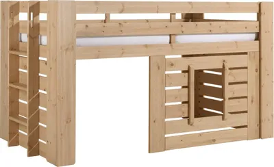Produktbild von Einzelbett Hüttenbett Kiefer Eiche 214,6 x 114,5 x 97,2 cm