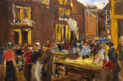 Obrázok produktu pre Max Liebermann Art Print Obraz - Judengasse v Amsterdame, 1905 (80 x 120 cm)