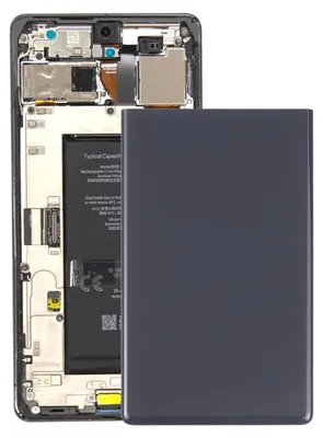 Image de Pièce de rechange pour Google Pixel 6A noir : coque arrière avec batterie