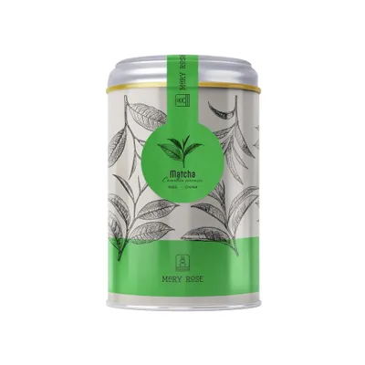Produktbild von Mary Rose - Matcha Tee Pulver in Dose 100g - Grüner Tee Aus Hangzhou - Intensives Umami Aroma - Perfekt für Matcha Latte, Smoothies, Backen